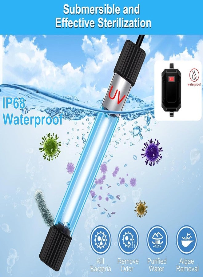 مصباح فاييناتو® للأشعة فوق البنفسجية (9 واط) الغاطس | مزيل الطحالب ومزيل عكارة الماء لحوض السمك | مناسب لأحواض المياه العذبة والمالحة والنباتية من بيتزلايف وورلد - Image 2